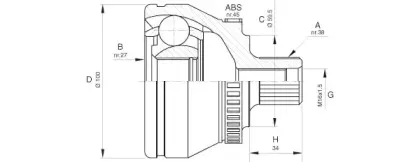 Шарнирный комплект, приводной вал OPEN PARTS купить