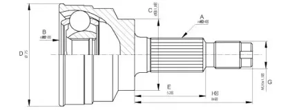 Шарнирный комплект, приводной вал OPEN PARTS купить