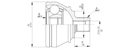 Шарнирный комплект, приводной вал OPEN PARTS купить