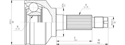Шарнирный комплект, приводной вал OPEN PARTS купить