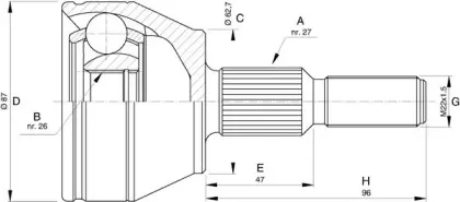 Шарнирный комплект, приводной вал OPEN PARTS купить