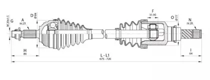 Приводной вал OPEN PARTS купить