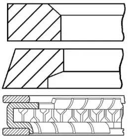 Комплект поршневых колец GOETZE ENGINE купить