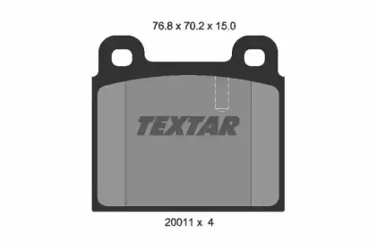 Комплект тормозных колодок, дисковый тормоз TEXTAR купить