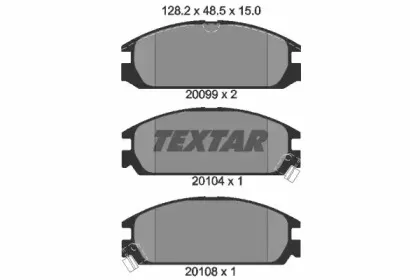 Комплект тормозных колодок, дисковый тормоз TEXTAR купить