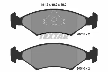Комплект тормозных колодок, дисковый тормоз TEXTAR купить
