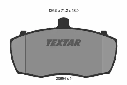 Комплект тормозных колодок, дисковый тормоз TEXTAR купить