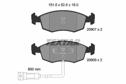 Комплект тормозных колодок, дисковый тормоз TEXTAR купить
