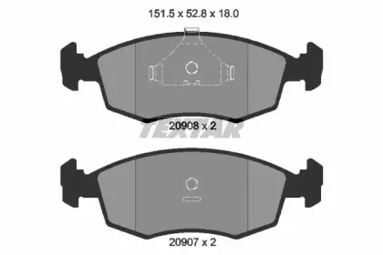 Комплект тормозных колодок, дисковый тормоз TEXTAR купить