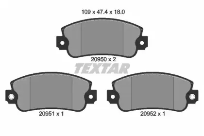 Комплект тормозных колодок, дисковый тормоз TEXTAR купить