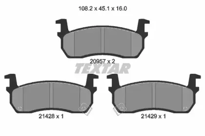 Комплект тормозных колодок, дисковый тормоз TEXTAR купить
