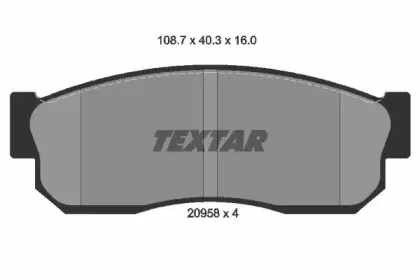 Комплект тормозных колодок, дисковый тормоз TEXTAR купить