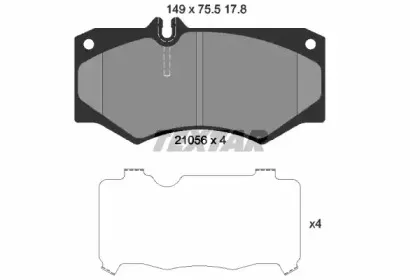 Комплект тормозных колодок, дисковый тормоз TEXTAR купить