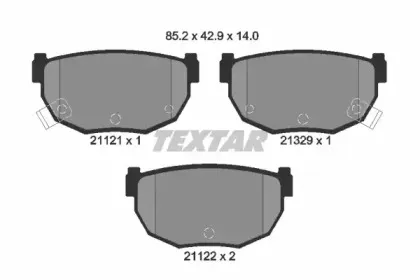 Комплект тормозных колодок, дисковый тормоз TEXTAR купить