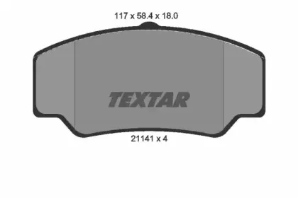 Комплект тормозных колодок, дисковый тормоз TEXTAR купить