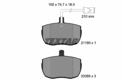 Комплект тормозных колодок, дисковый тормоз TEXTAR купить