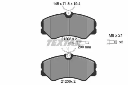 Комплект тормозных колодок, дисковый тормоз TEXTAR купить