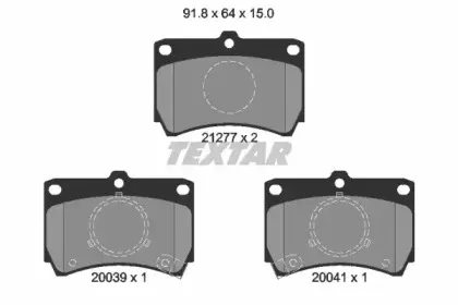 Комплект тормозных колодок, дисковый тормоз TEXTAR купить