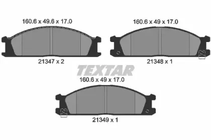 Комплект тормозных колодок, дисковый тормоз TEXTAR купить