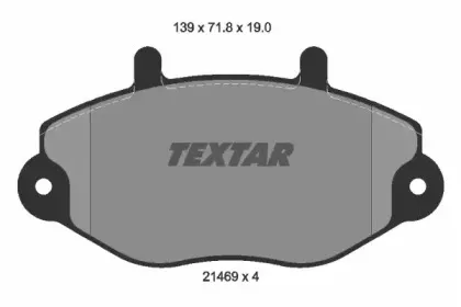 Комплект тормозных колодок, дисковый тормоз TEXTAR купить