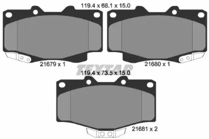 Комплект тормозных колодок, дисковый тормоз TEXTAR купить