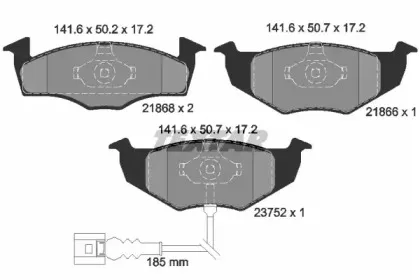 Комплект тормозных колодок, дисковый тормоз TEXTAR купить