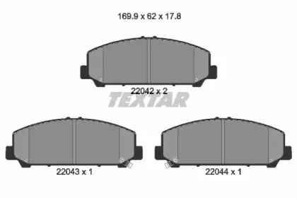 Комплект тормозных колодок, дисковый тормоз TEXTAR купить
