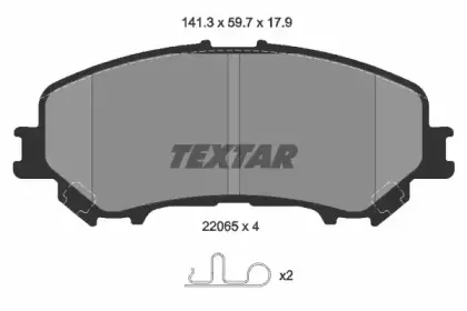 2206501 TEXTAR Гальмівні колодки до дисків TEXTAR купить