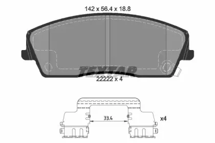 Комплект тормозных колодок, дисковый тормоз TEXTAR купить