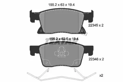 Комплект тормозных колодок, дисковый тормоз TEXTAR купить