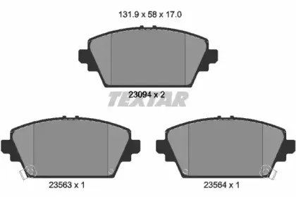 Комплект тормозных колодок, дисковый тормоз TEXTAR купить