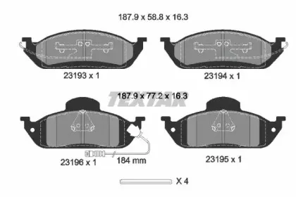 Комплект тормозных колодок, дисковый тормоз TEXTAR купить