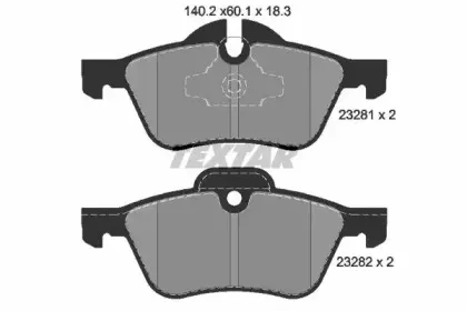 Комплект тормозных колодок, дисковый тормоз TEXTAR купить
