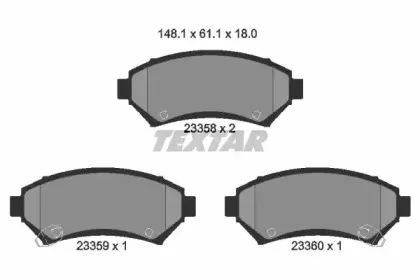 Комплект тормозных колодок, дисковый тормоз TEXTAR купить