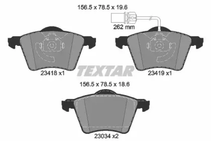 Комплект тормозных колодок, дисковый тормоз TEXTAR купить