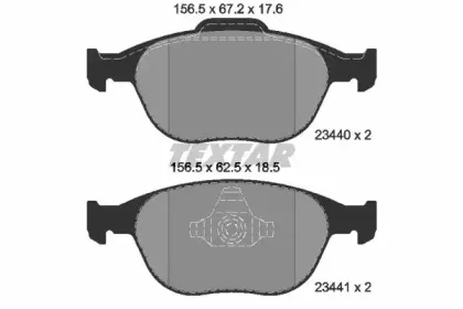 Комплект тормозных колодок, дисковый тормоз TEXTAR купить