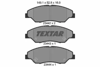 Комплект тормозных колодок, дисковый тормоз TEXTAR купить