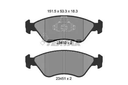 Комплект тормозных колодок, дисковый тормоз TEXTAR купить