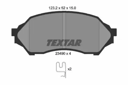 Комплект тормозных колодок, дисковый тормоз TEXTAR купить