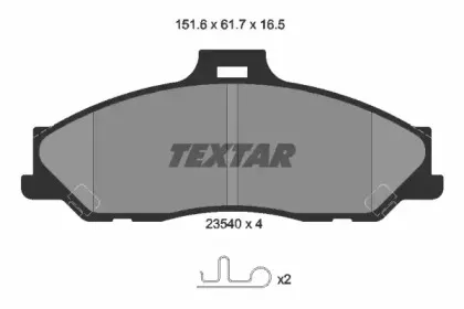 Комплект тормозных колодок, дисковый тормоз TEXTAR купить