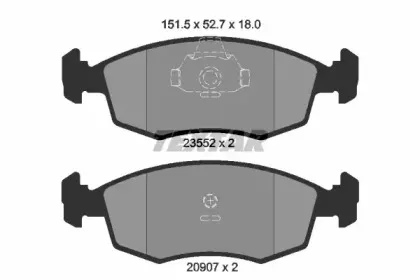 Комплект тормозных колодок, дисковый тормоз TEXTAR купить