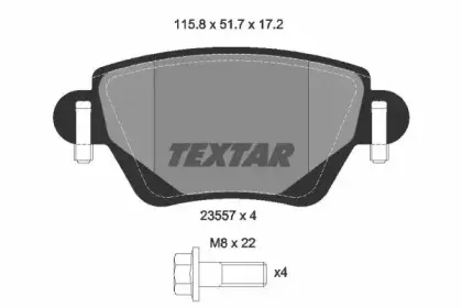 Комплект тормозных колодок, дисковый тормоз TEXTAR купить