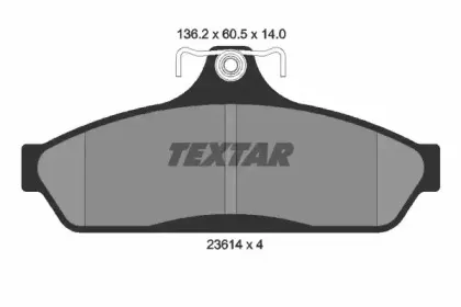Комплект тормозных колодок, дисковый тормоз TEXTAR купить