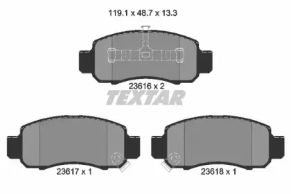 Комплект тормозных колодок, дисковый тормоз TEXTAR купить