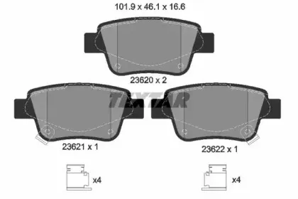 2362002 TEXTAR Гальмівні колодки до дисків TEXTAR купить