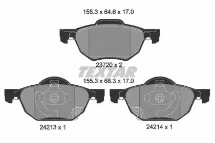 2372001 TEXTAR Гальмівні колодки до дисків TEXTAR купить