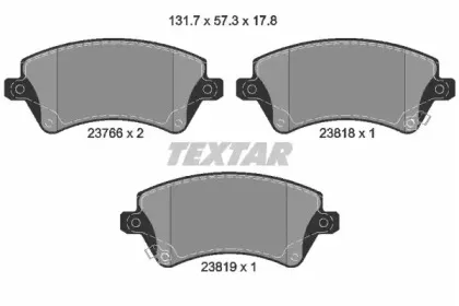 Комплект тормозных колодок, дисковый тормоз TEXTAR купить