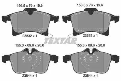 Комплект тормозных колодок, дисковый тормоз TEXTAR купить