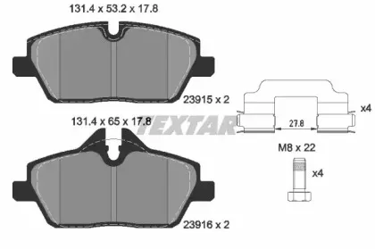 2391503 TEXTAR Гальмівні колодки до дисків TEXTAR купить