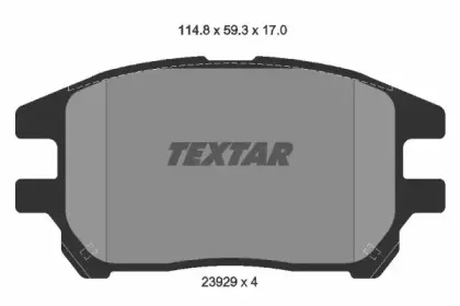 Комплект тормозных колодок, дисковый тормоз TEXTAR купить